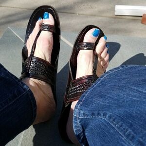 Unisex Bata leather sandals ,men‎ 8 w 10